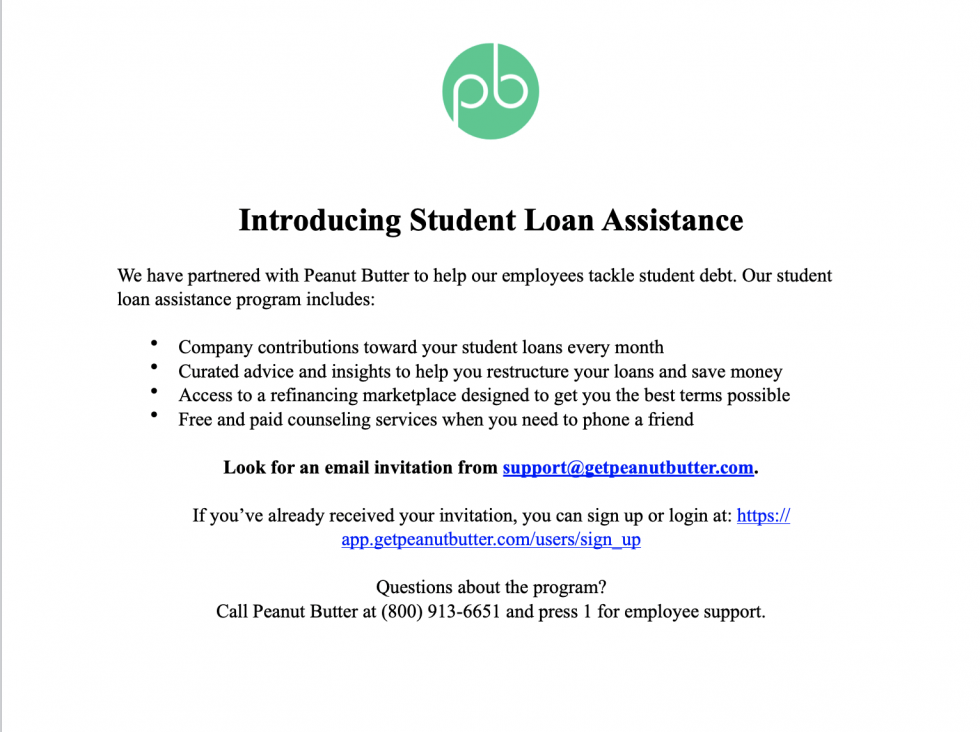 Communications Toolkit Peanut Butter Student Loan Assistance